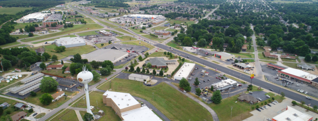Drone overhead view of Republic MO