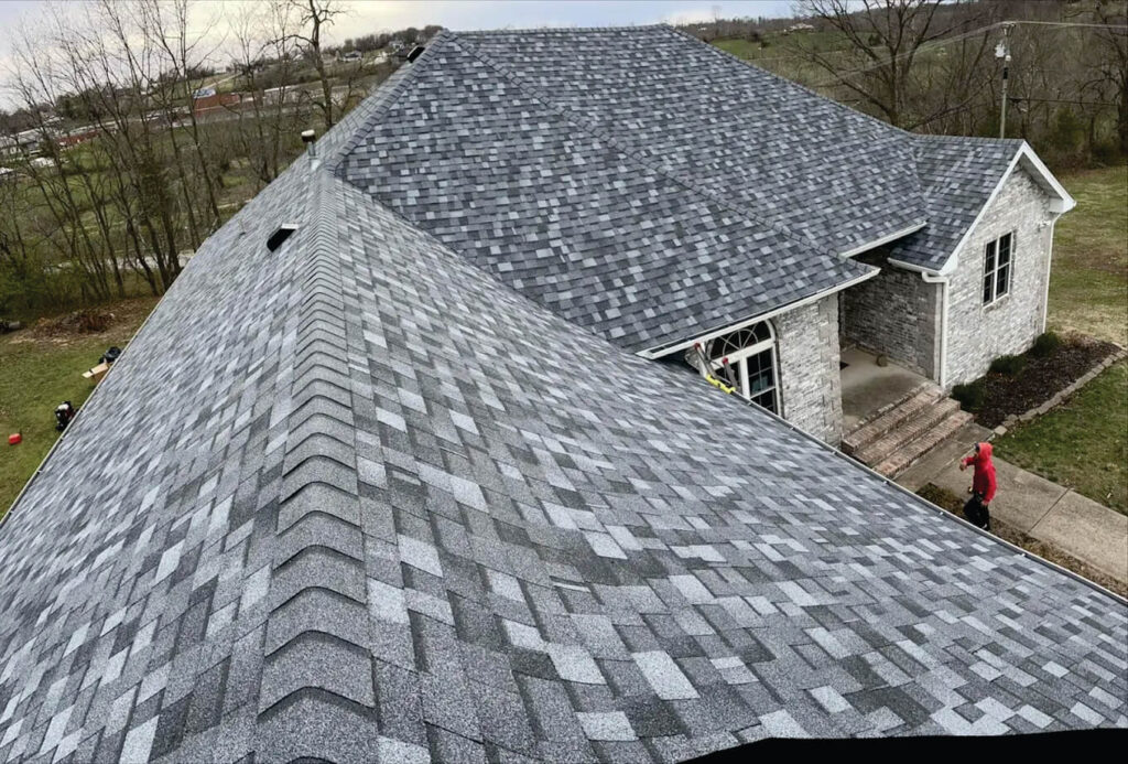 view of a new roof